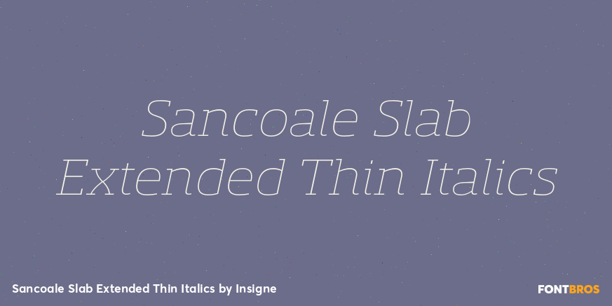 Sancoale Slab Extended Thin Italics Poster
