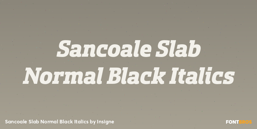 Sancoale Slab Normal Black Italics Poster
