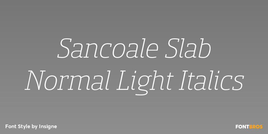 Sancoale Slab Normal Light Italics Poster