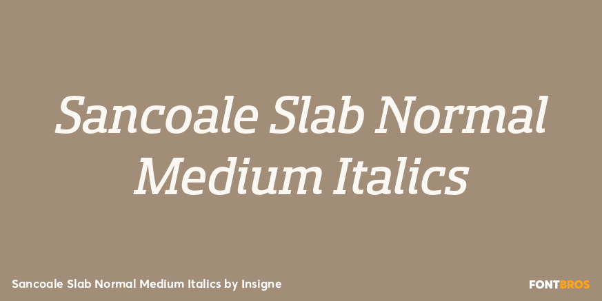 Sancoale Slab Normal Medium Italics Poster