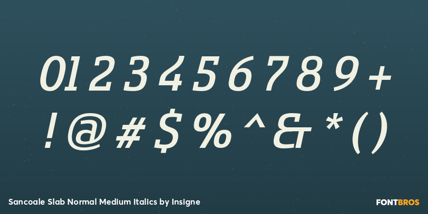 Sancoale Slab Normal Medium Italics Font Poster #4
