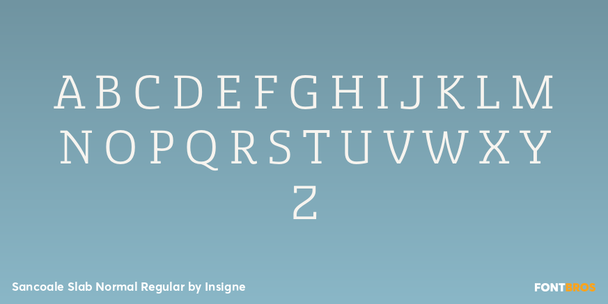 Sancoale Slab Normal Regular Font Poster #2