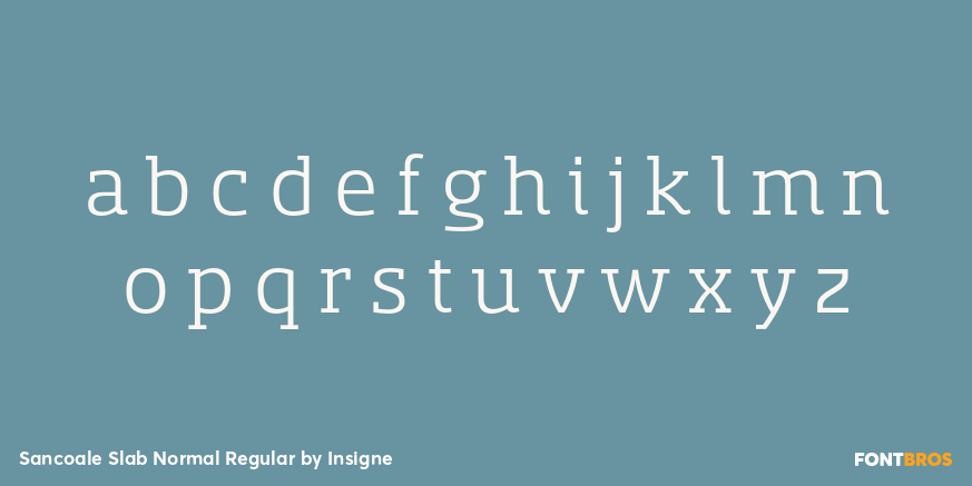 Sancoale Slab Normal Regular Font Poster #3
