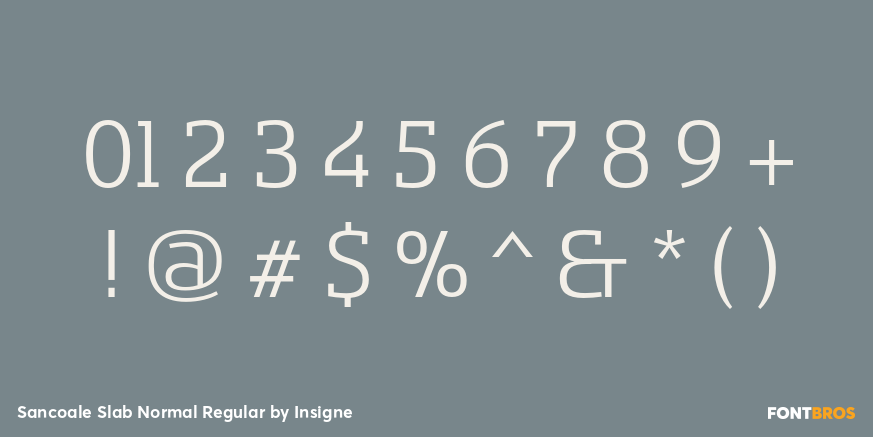 Sancoale Slab Normal Regular Font Poster #4