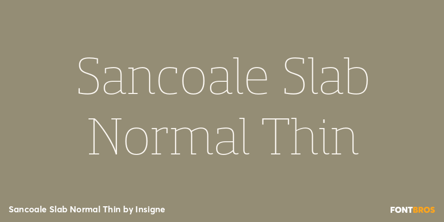 Sancoale Slab Normal Thin Font Poster #1