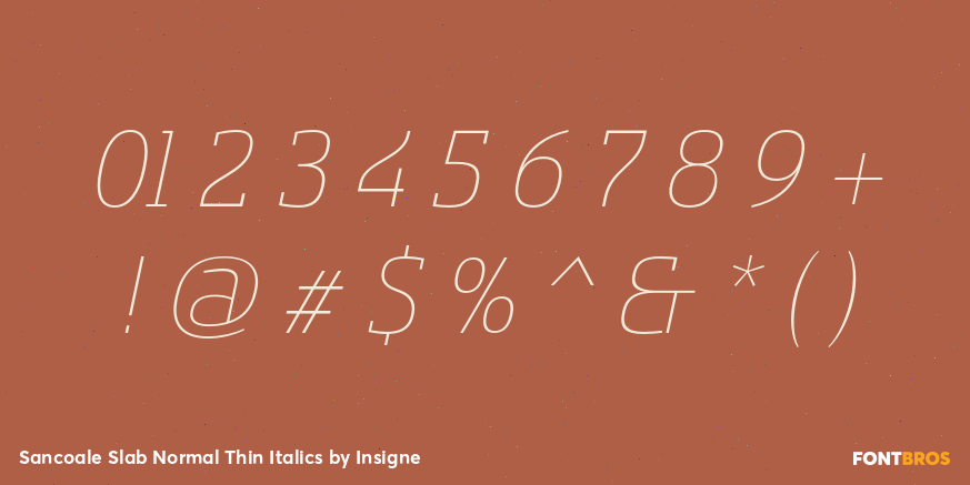 Sancoale Slab Normal Thin Italics Font Poster #4