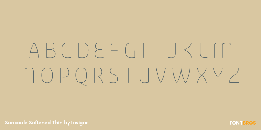 Sancoale Softened Thin Font Poster #2