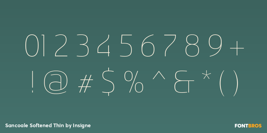 Sancoale Softened Thin Font Poster #4
