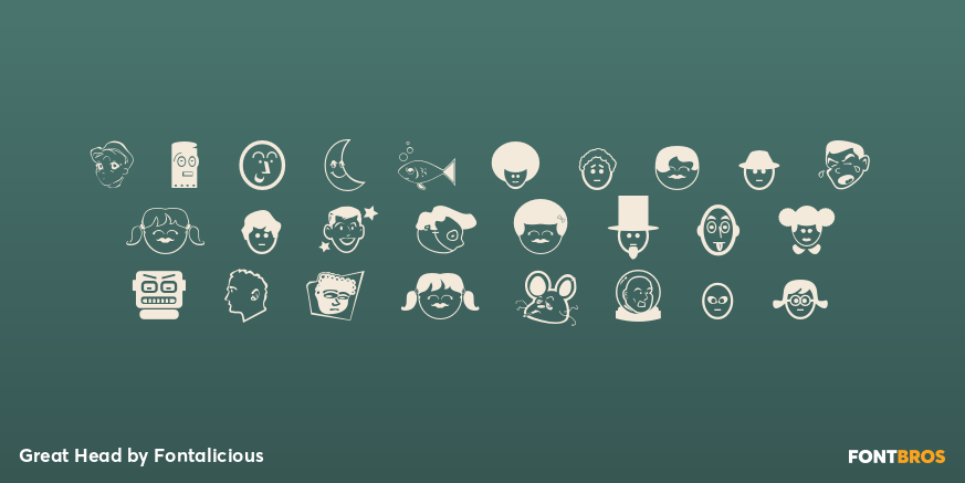 Great Head Font Poster #1