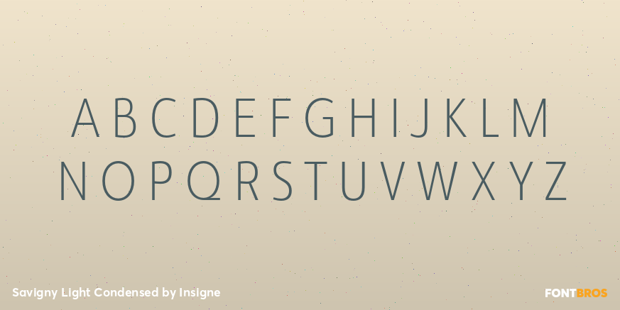 Savigny Light Condensed Font Poster #1