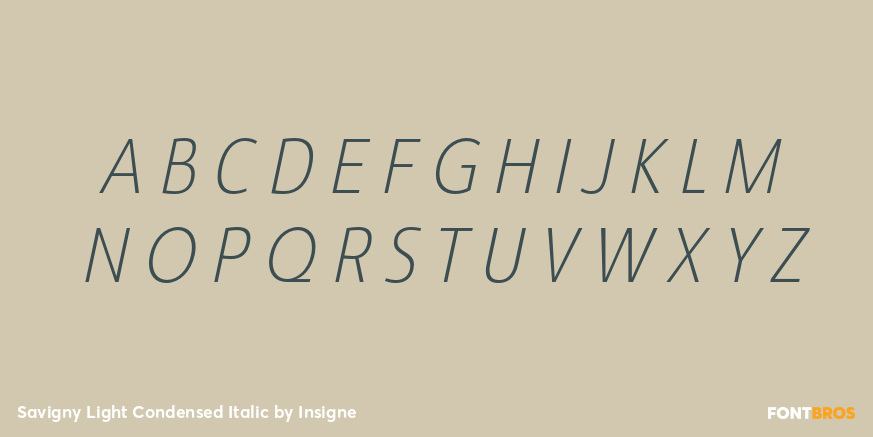 Savigny Light Condensed Italic Font Poster #1