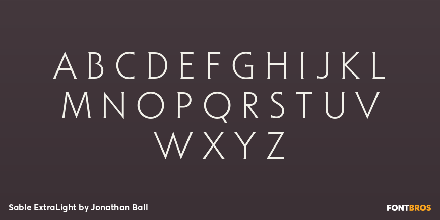 Sable ExtraLight Font Poster #2