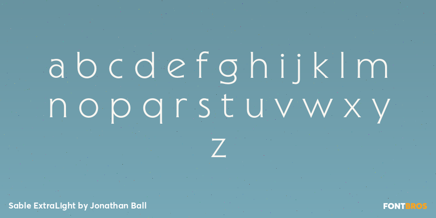 Sable ExtraLight Font Poster #3