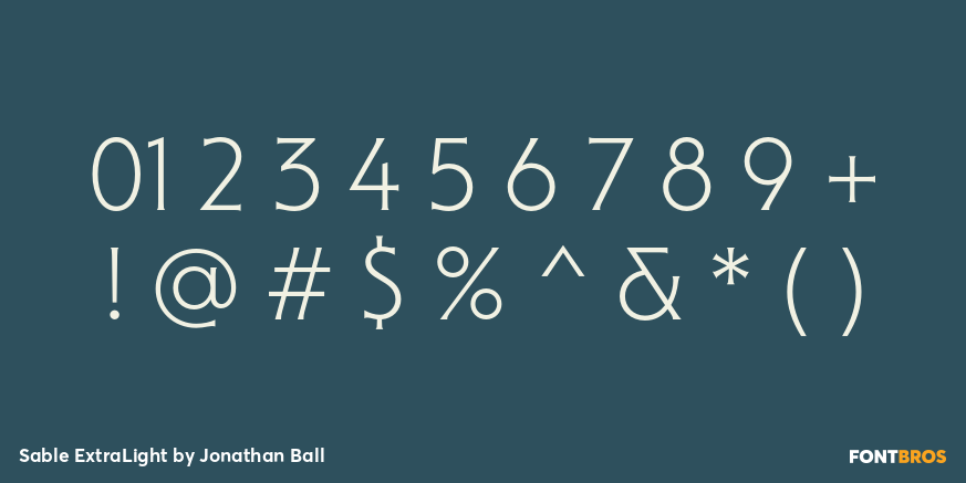 Sable ExtraLight Font Poster #4