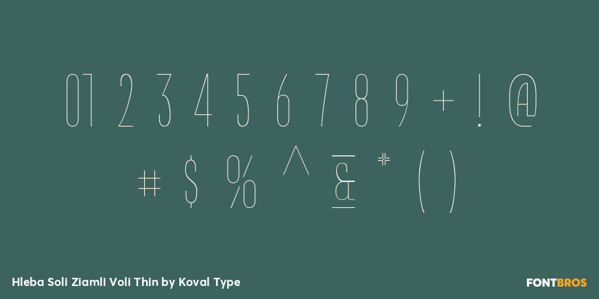 Hleba Soli Ziamli Voli Thin Font Poster #4