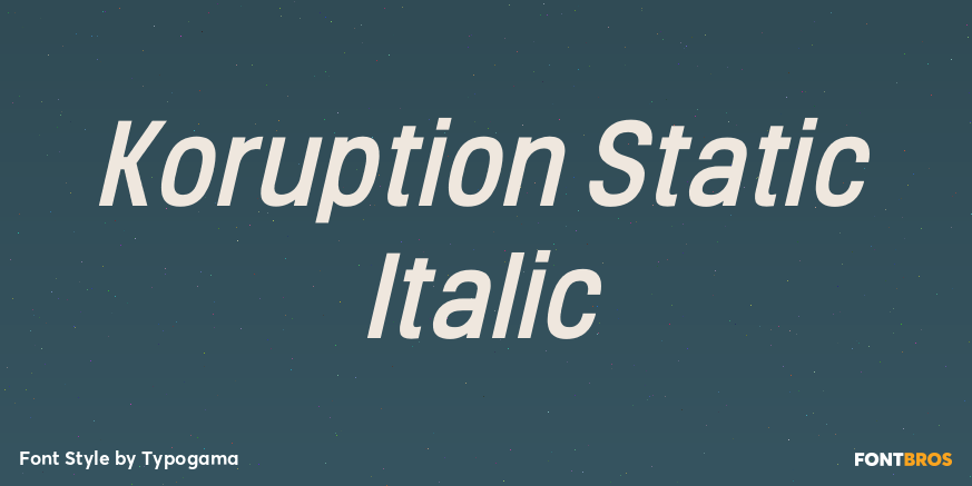 Koruption Static Italic Poster