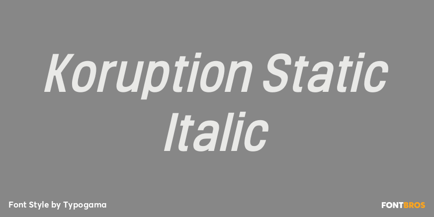 Koruption Static Italic Poster