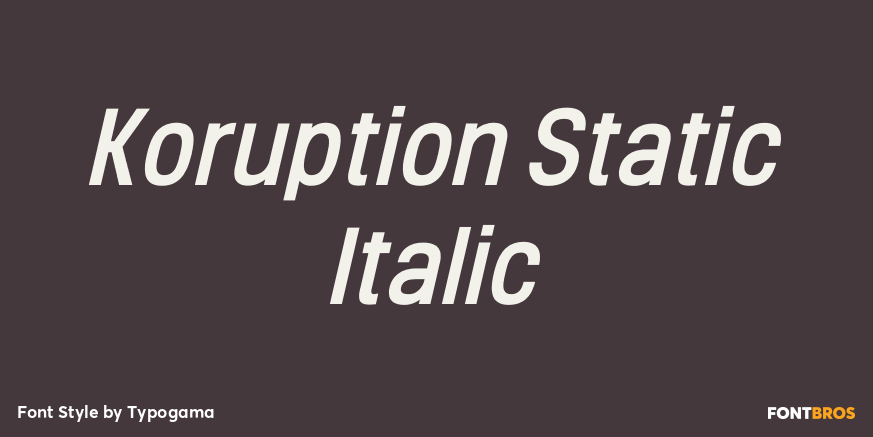 Koruption Static Italic Poster