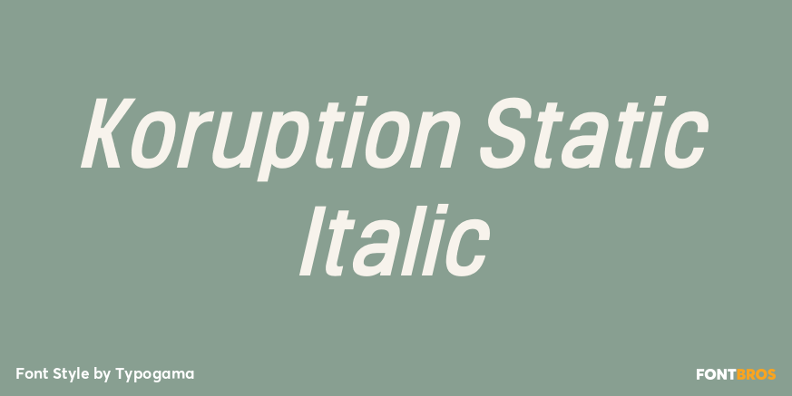 Koruption Static Italic Poster
