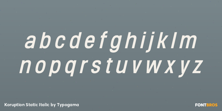 Koruption Static Italic Font Poster #3