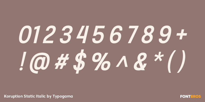 Koruption Static Italic Font Poster #4