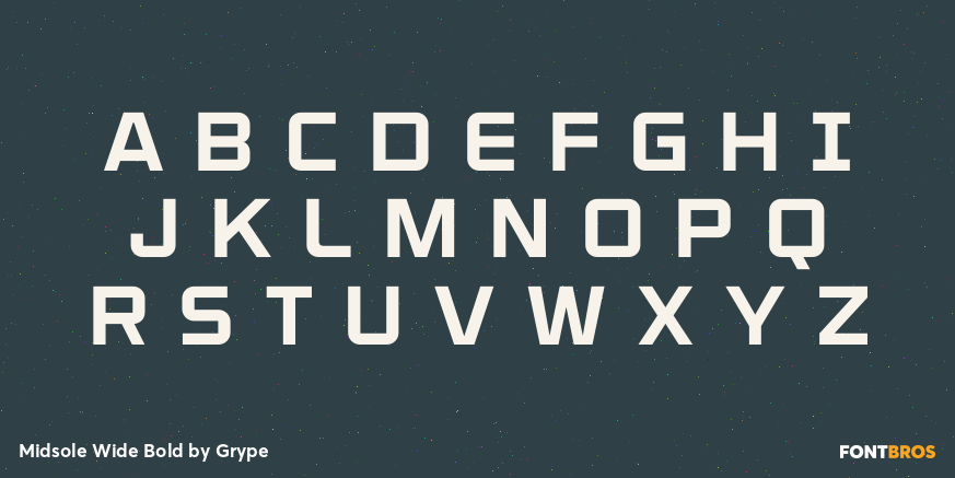 Midsole Wide Bold Font Poster #2