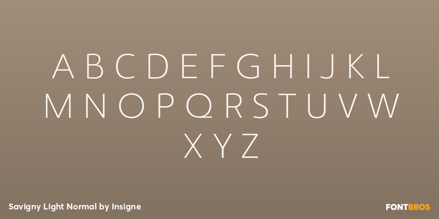 Savigny Light Normal Font Poster #2