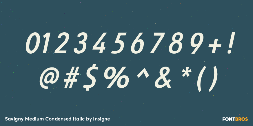 Savigny Medium Condensed Italic Font Poster #1