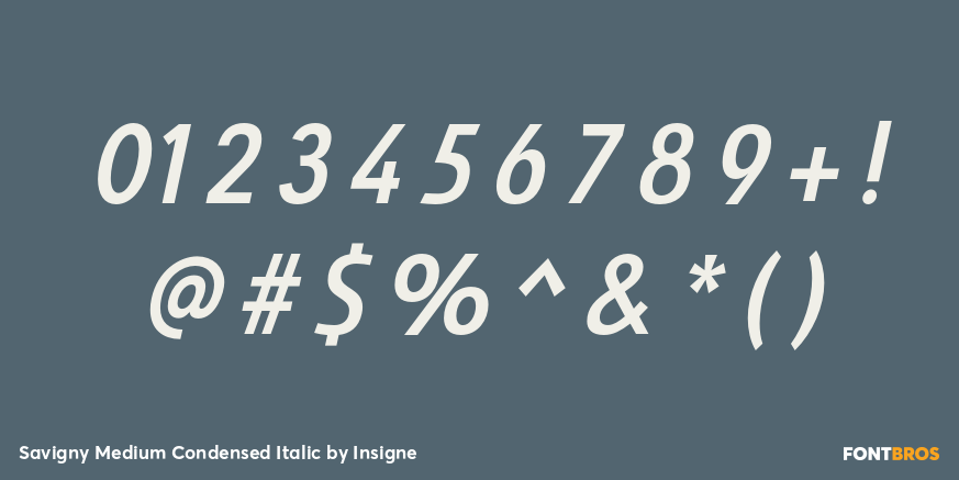 Savigny Medium Condensed Italic Font Poster #4