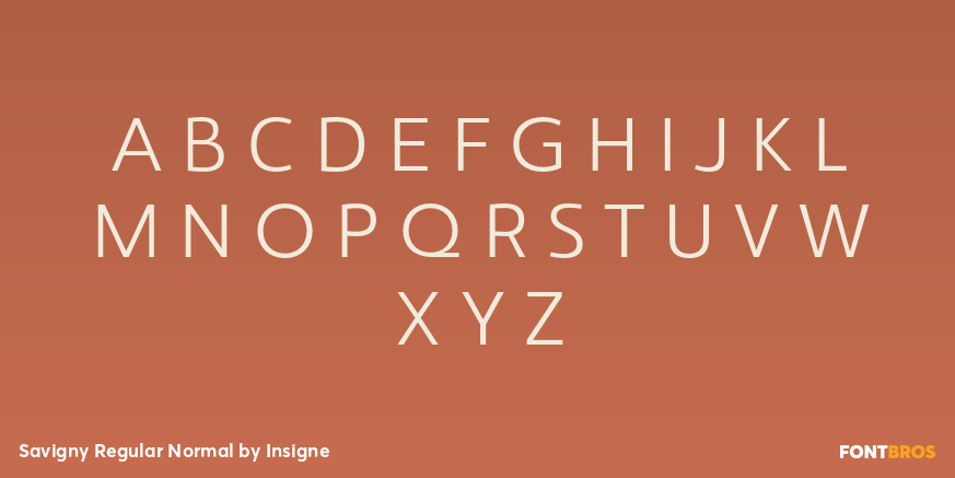 Savigny Regular Normal Font Poster #1