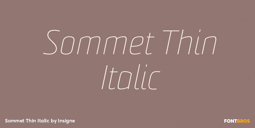 Sommet Thin Italic Font Poster #1