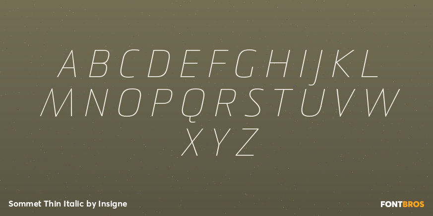 Sommet Thin Italic Font Poster #2