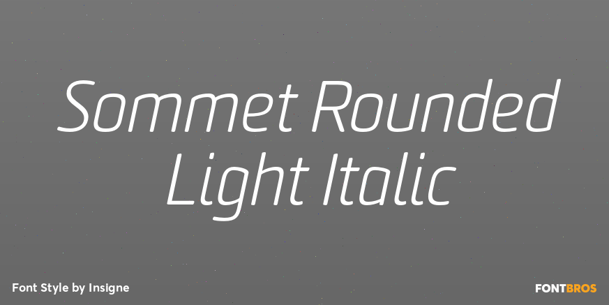Sommet Rounded Light Italic Font Poster #1