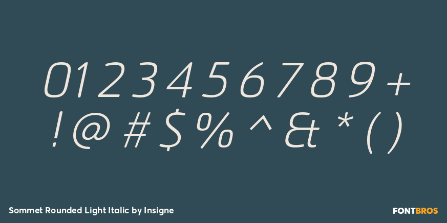 Sommet Rounded Light Italic Font Poster #1