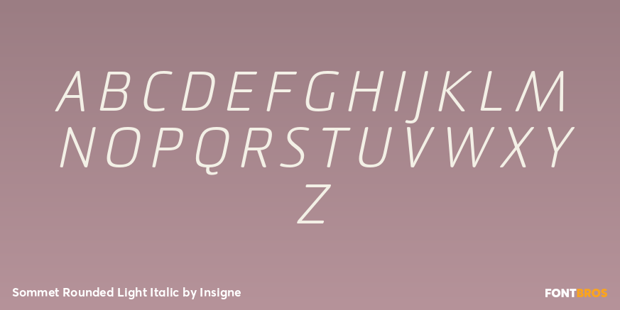 Sommet Rounded Light Italic Font Poster #2