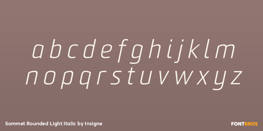 Sommet Rounded Light Italic Font Poster #1
