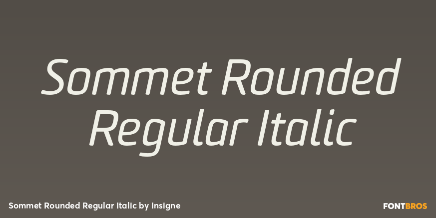 Sommet Rounded Regular Italic Font Poster #1