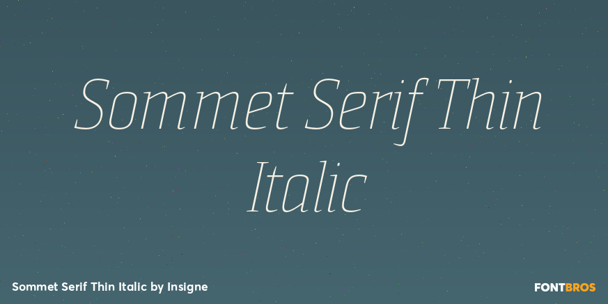 Sommet Serif Thin Italic Font Poster #1