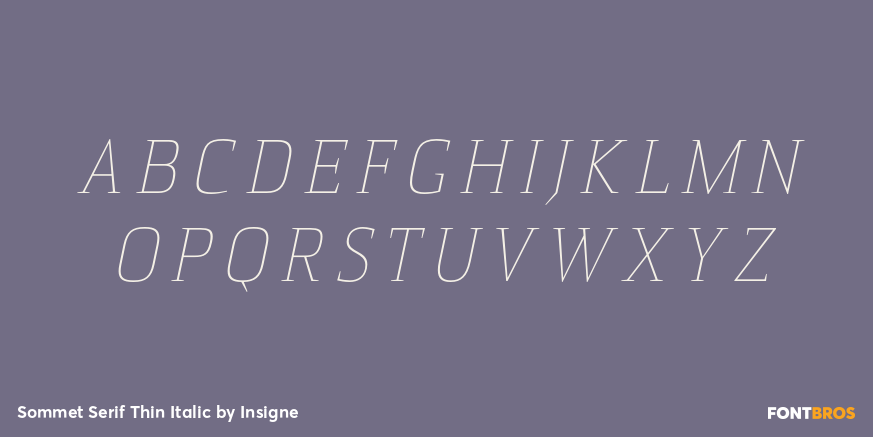 Sommet Serif Thin Italic Font Poster #2