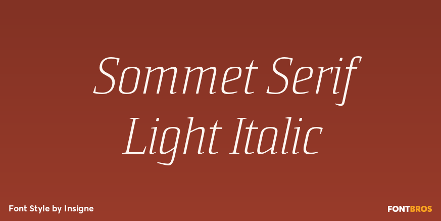 Sommet Serif Light Italic Poster