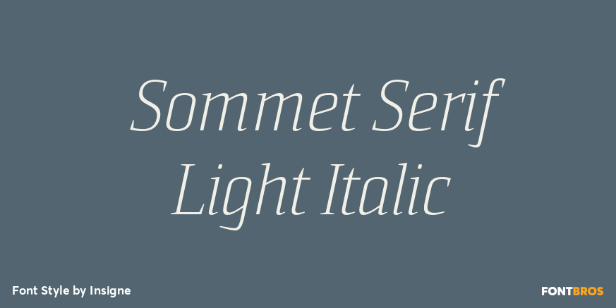 Sommet Serif Light Italic Poster