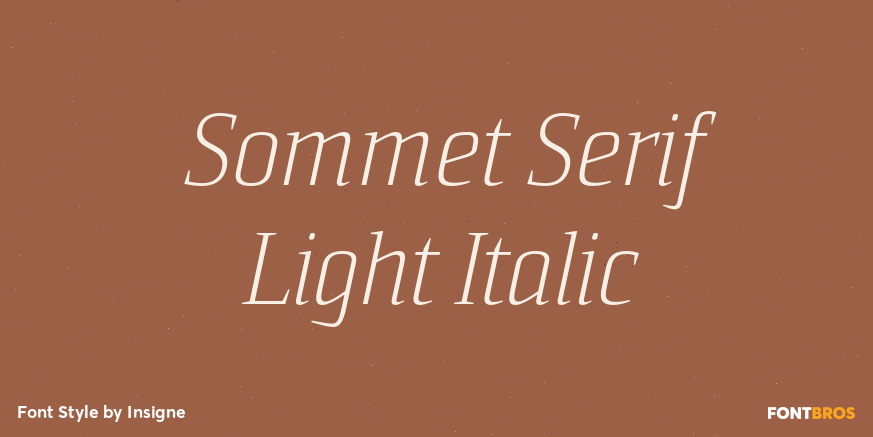 Sommet Serif Light Italic Poster