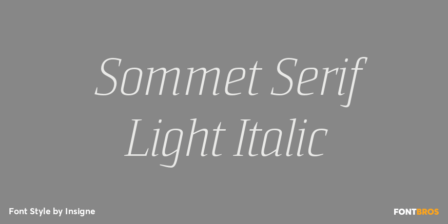 Sommet Serif Light Italic Poster