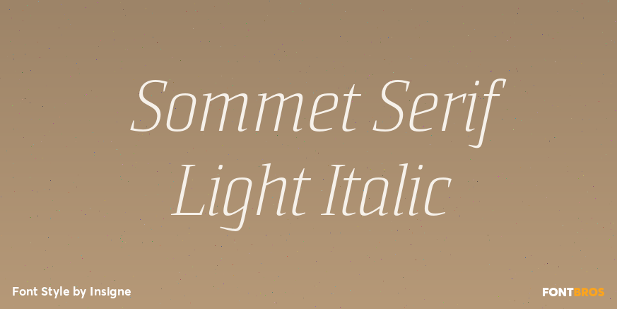 Sommet Serif Light Italic Poster