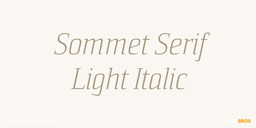 Sommet Serif Light Italic Poster