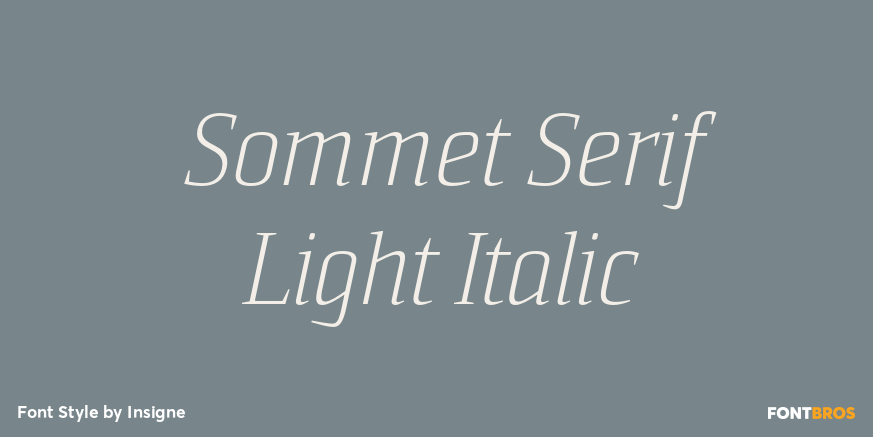 Sommet Serif Light Italic Poster