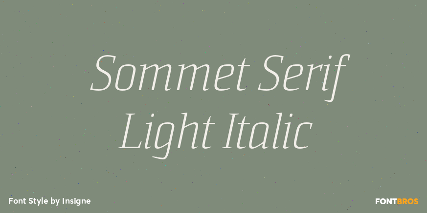 Sommet Serif Light Italic Poster