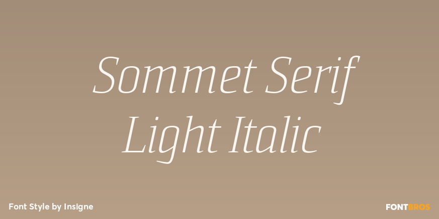 Sommet Serif Light Italic Poster