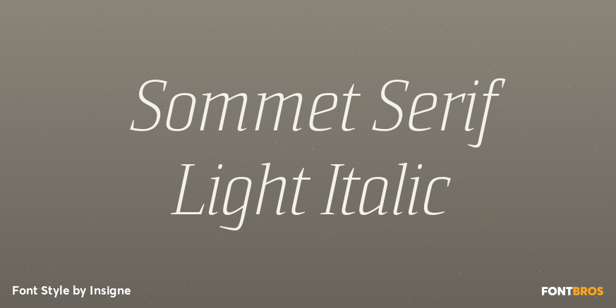 Sommet Serif Light Italic Font Poster #1