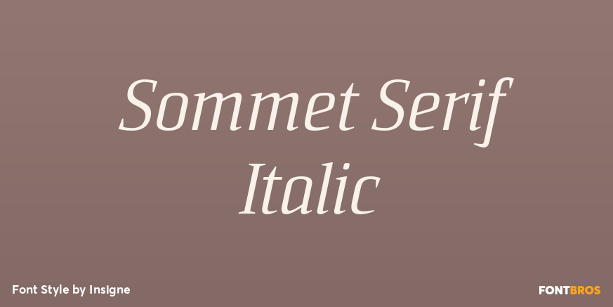 Sommet Serif Italic Poster